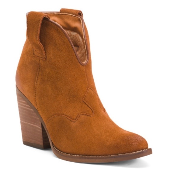 dingo Shoes - DINGO SUEDE FLANNIE BOOTIES in RUST